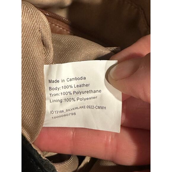 The SAK Silverlake Black Pebble Leather Studded Fringe Crossbody Shoulder Bag - Picture 6 of 13